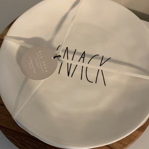 Rae Dunn Melamine Snack Plates "Snack"